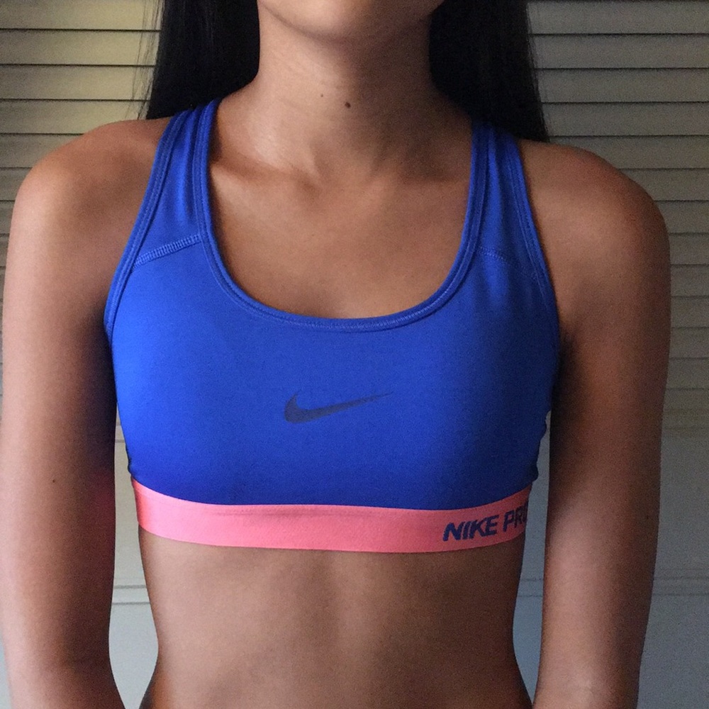BLUE NIKE SPORTS BRA
